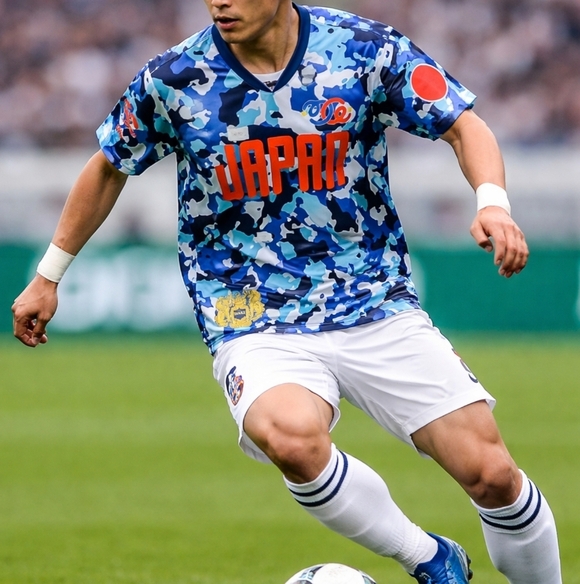 Headgear Classics Other - Japan Themed Blue & White Men's Soccer Jersey Shirt Large New